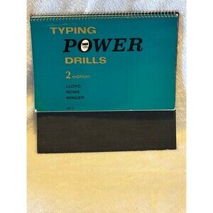 Antique Rowe Lloyd Winger Spiral Bound Typing Power Drills Practice Book